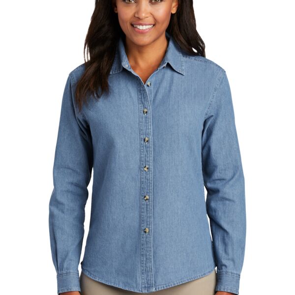 LSP-10 - Ladies Long Sleeve Value Denim Shirt Thumbnail