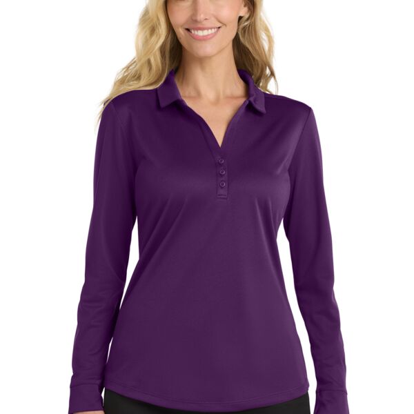 L540LS - Ladies Silk Touch Performance Long Sleeve Polo Thumbnail