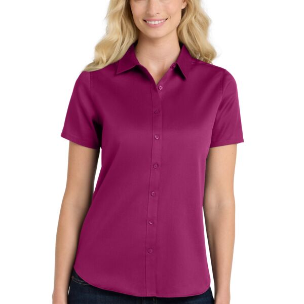 Ladies Short Sleeve SuperPro React Twill Shirt Thumbnail